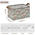 thumbnail image 7 of Yayeee Foldable Storage Basket for Shelves Waterproof Cloth Bins with Handles, Colorful Water Lilies Pattern, 7 of 7