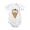 White, variant on Samoyed Squinting In Ice Cream Cone Baby Bodysuit, 100% Cotton Short Sleeve Snap Romper, 0-12 Months