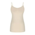 thumbnail image 4 of Womens Camisoles Tank Tops Basic Adjustable Spaghetti Strap Tee Shirts Athletic Lightweight Yoga Tops Beige XL, 4 of 8