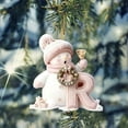 thumbnail image 2 of Moocorvic Acrylic 26 Initial Letters Christmas Snowman Ornament Christmas Tree Hanging Ornament Party Favors Decor, 2 of 6