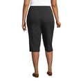 thumbnail image 2 of Lands' End Women's Plus Size Sport Knit High Rise Elastic Waist Capri Pants, 2 of 3