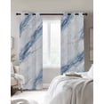 thumbnail image 3 of Blue White Blackout Curtains 72 Inch Length Marble Abstract Art Stone Crack Texture Thermal Insulated Window Curtain Window Drapes 2 Panels for Bedroom Living Room 52"Wx72"L, 3 of 9
