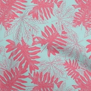 oneOone Cotton Flex Arctic Blue Fabric Tropical Sewing Material Print Fabric By The Yard 40 Inch Wide