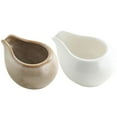 thumbnail image 1 of 2Pcs Japanese Style Creamer Pitcher Coffee Milk Creamer Pitcher Ceramic Gravy Boat Sauce Boat, 1 of 8