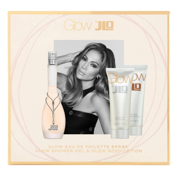 Perfume Jennifer Lopez Glow Eau De Toilette 50 ml con gel de ducha y loción corporal 75 ml