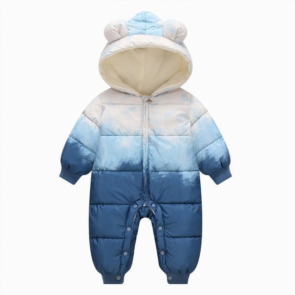 Kogui Snow Suit Baby Girl Winter Snowsuit Toddler Jacket Clothes for Boy Jumpsuit Hoodied Size 18 24 Months (Blue,18-24 Months)