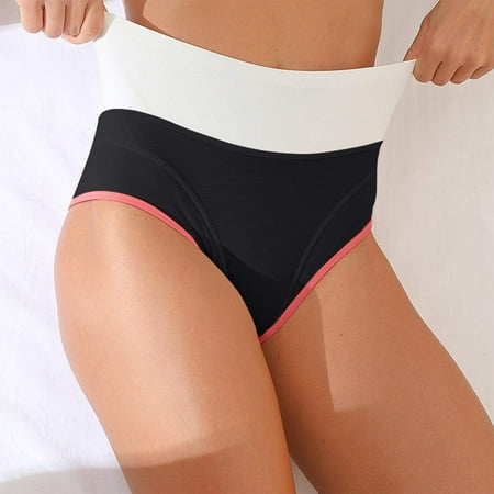 

UoCefik Women s Color Block G-String High Waisted Cotton Underwear Seamless Sexy Thong