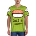 thumbnail image 4 of Haiem Hip Hop Hipster Baseball Jersey Button Down Shirts Sports Uniforms Men Women Jersey(Fresh Sushi,X-Large), 4 of 9