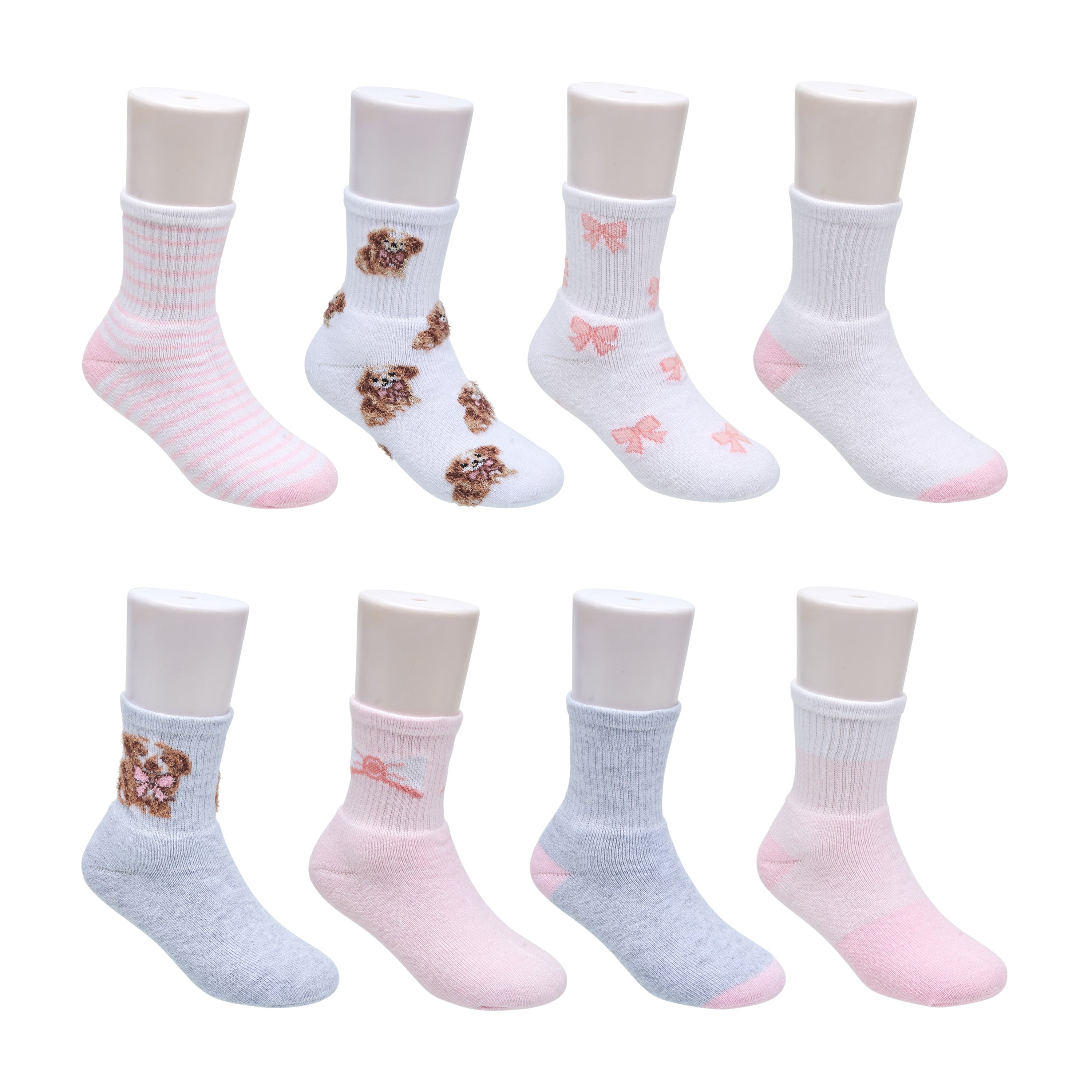 Aeropostale Girls Full Cushion High Quarter Kids Socks (8-pack) – Dog Lettuce
