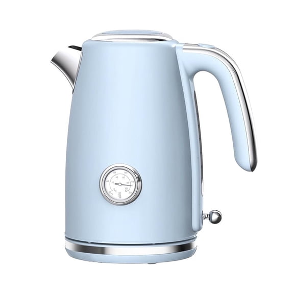 Sanerto Electric Tea Kettle 1500W 1.7L Stainless Steel with Auto Shut-Off Boil-Dry Protection 360° Swivel Base, Blue