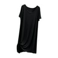 thumbnail image 1 of Vestido largo de verano ligero con cuello redondo y corte holgado para mujer, 1 of 3