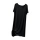 thumbnail image 1 of Vestido largo de verano ligero con cuello redondo y corte holgado para mujer, 1 of 3