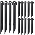 thumbnail image 1 of Aoipend, 16 estacas de plástico para tiendas de campaña, 30 cm, color negro, muy resistentes, 1 of 6