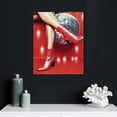 thumbnail image 5 of PIKWEEK  Pink Cowboy Boots Wall Art Cute Cartoon Music Posters Poker Aesthetics Posters Retro Disco Ball Girl Wall Paintings Dormitory Apartment Canvas, 5 of 5