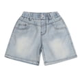 thumbnail image 3 of Tween Girls Jean Shorts Floral Embroidery Casual Outfit for Big Kids Teens Summer Denim Shorts with Pockets 4-14 Years, 3 of 9