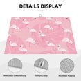 thumbnail image 3 of Balery Pink Flamingos and Flowers Alfombrilla de Secado para Cocina, 18x24 Pulgadas, Súper Absorbente para Platos y Encimeras, 3 of 7