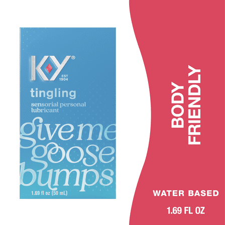 K-Y Tingling Sensorial Personal Lubricant, Water Based Lube For Sexual Wellness, Vaginal Moisturizer,1.69 fl oz