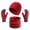 Red, variant on SYMOID Thermal Winter Beanie Hat, Neck Gaiter & Touchscreen Gloves Set, 100% Wool Fleece Lined, Unisex 3-Piece, Pink,Size Free Size