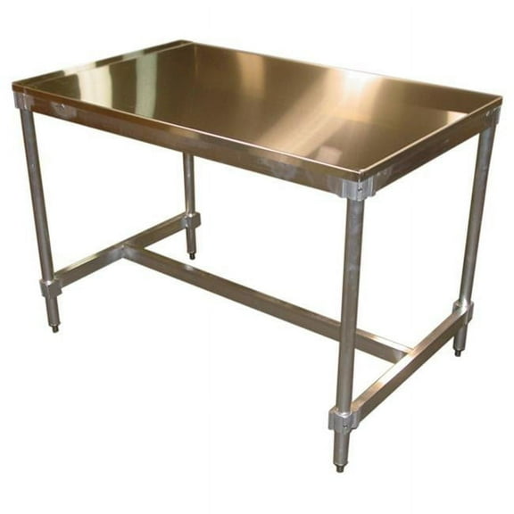 Prairie View AIFT303496-ST Stainless Top Aluminum I-Frame Table- 34 to 35.5 x 30 x 96 in.