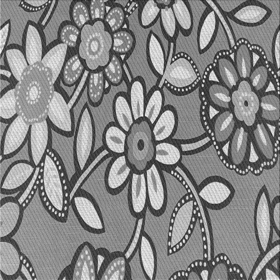 Ahgly Company Indoor Square Patterned Gray Cloud Gray Area Rugs, 6' Square