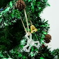 thumbnail image 3 of Matashi  Home Decorative Showpiece Hanging Christmas Tree Triangle Ornament with Crystals, Christmas ations Metal Finish, 3 of 4