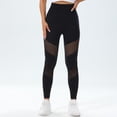 thumbnail image 5 of Women's Hollowed Out High Waisted Yoga Pants, Seamless Hip Lifting Workout Leggings, Quick Dry Running Fitness Pants for Women, Tummy Control Athletic Gym Pants Black L, 5 of 8