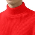 thumbnail image 5 of Babcutegg Big and Tall Mens Mock Neck Sweater Ribbed Knit Long Sleeve Soft Comfy Fall Winter Casual Pullover Sweaters Size 2XL, 5 of 6