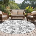 thumbnail image 4 of Large Round Rug 8Ft Washable Non-Slip, Spring Floral Circle Area Rugs for Living Room Bedroom, Grey Dandelion Plants Pastoral Flower Botanical Indoor Floor Mats Carpet Runner for Home Decor, 4 of 8