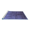 thumbnail image 2 of Ahgly Company Machine Washable Indoor Round Oriental Blue Traditional Area Rugs, 5' Round, 2 of 4