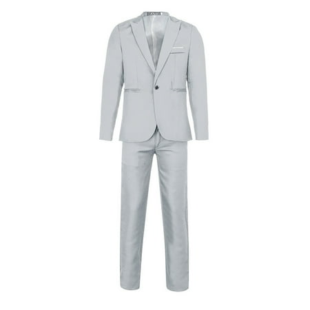 Men LYXSSBYX Mens 2 Piece Outfit Set Men s Fashion Suit Jacket + Suit Pants Two-piece Suit