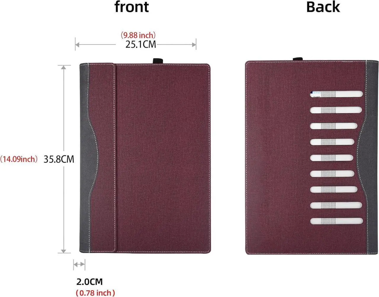 Laptop Case for Lenovo ThinkBook 16 Gen 8 (16 Intel) Laptop [not Compatible with Any Other Model] 2 in 1 PU Leather Inside Pocket Cover