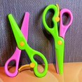 thumbnail image 2 of CHENMEI Kids Scissors Blunt Tip Scissor Preschool Training for Toddler & Children Anti Pinch Design Child Hand Coordination Development Tools Scrapbooking Supplies, 2 of 7