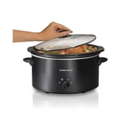 Hamilton Beach 5 Qt Slow Cooker, Stoneware Crock with Removable Pot, Black