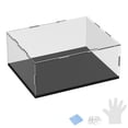 thumbnail image 1 of Caja de exhibición de acrílico de 1 paquete, 9.8x7.9x3.9 pulgadas/25x20x10cm Caja de exhibición clara de acrílico con base de madera negra [Negro, Transparente], 1 of 6