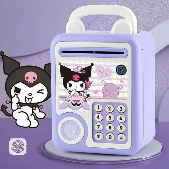 MINI CAJERO AUTOMÁTICO CON HUELLA DIGITAL CON DISEÑO DE KUROMI