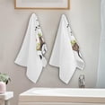 thumbnail image 3 of Coolnut Watercolor Panda Hand Towels 2 PCS, Ultra Soft and Highly Absorbent, Spring Floral Bike Decorative Fingertip Towel for Home, Bathroom, Kitchen, 28.3"x14.4", 3 of 4