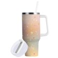 thumbnail image 2 of 30 oz Tumbler With Handle Stainless Steel Insulated Tumbler With Lid for Car Cup Holder Rainbow-colored Stars and Dots, 2 of 9