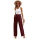 thumbnail image 2 of Pantalones de Salón de Pierna para Mujer, Color Rojo Ladrillo, Talla M, 2 of 8
