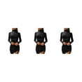 thumbnail image 4 of Electronicheart Black Soft Texture And Breathable Fabric In Exquisite Hip Dress Exquisite Craft Long Sleeve Dress S 3Set, 4 of 6