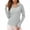 Gray, variant on Quarter Zip Pullover Women Fleece Shirt Thermal Long Sleeve Athletic Running Tops