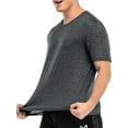 thumbnail image 5 of Men T-Shirt Quick Dry Athletic Running Shirts Crewneck Gym Wokout Fitness Male Tee Under Shirt, 5 of 8