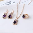 thumbnail image 6 of Xinyolin Jewelry Set Eye-catching Easy Matching Women Waterdrop, Shiny Rhinestone Necklace Ring Earrings for Party, 6 of 8