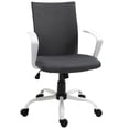 thumbnail image 1 of Vinsetto Mid Back Office Chair, Linen Swivel Computer Chair, Charcoal Grey, 1 of 10