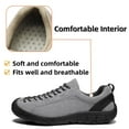 thumbnail image 2 of Men's Leather Casual Shoes Suede Non-Slip Lace Up Hiking Low Top Comfortable Anti-Collision Wear-Resistant Outdoor Sneakers Gray 10 US, 2 of 7