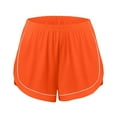 thumbnail image 5 of CheerKidz Elastic Waist Shorts for Women's Summer Fashion Solid Color Side Split Sports Shorts Fashion Beach Pants Summer Clothes(Orange,XL), 5 of 6