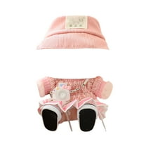 NQyIOS Clothes for Dolls Accessories(NO Doll), Stylish Kawaii Outfit Set 5 Pieces Suitable for 15cm 17cm Doll, Doll Clothing Set Replacement