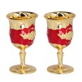 thumbnail image 2 of Copa De Metal, Copa De Vino De Diseño Retro Fácil De Llevar Para Vasos De Bar Para Regalo ANGGREK Otros, 2 of 8