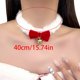 thumbnail image 3 of Chirstmas Choker Necklace Clavicle Necklace Plush Necklace White Snowflake Neck Collar Jewelry Gift for Women and Girls Style 9, 3 of 4