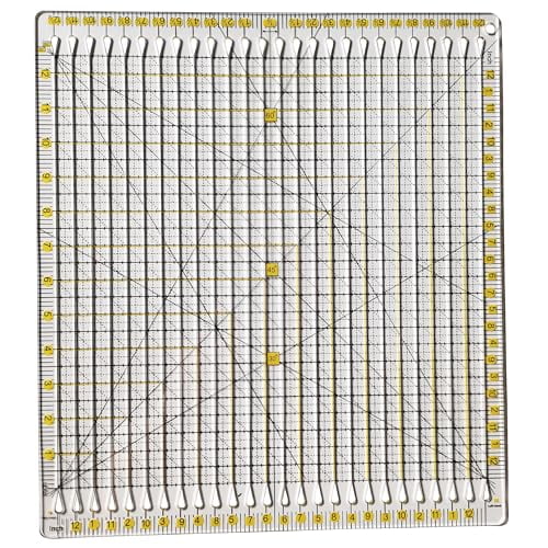 Quilting Template Ruler Slotted Rulers Sewing Quilt Strip Rulers Guides for Fabric Precise Cutting Quilting Patterns Supplies 12.5"x12.5"$$Art & Craft