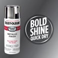 thumbnail image 2 of (6 pack) Chrome, Rust-Oleum Stops Rust Bright Coat Metallic Spray Paint-7718830, 11 oz, 2 of 11